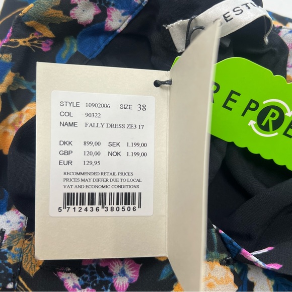 Gestuz women’s  black blue orange maxi dress M L122-22 - Picture 5 of 8